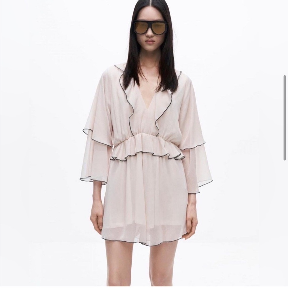 ZARA Bloggers Favorite Ruffled Short Jumpsuit